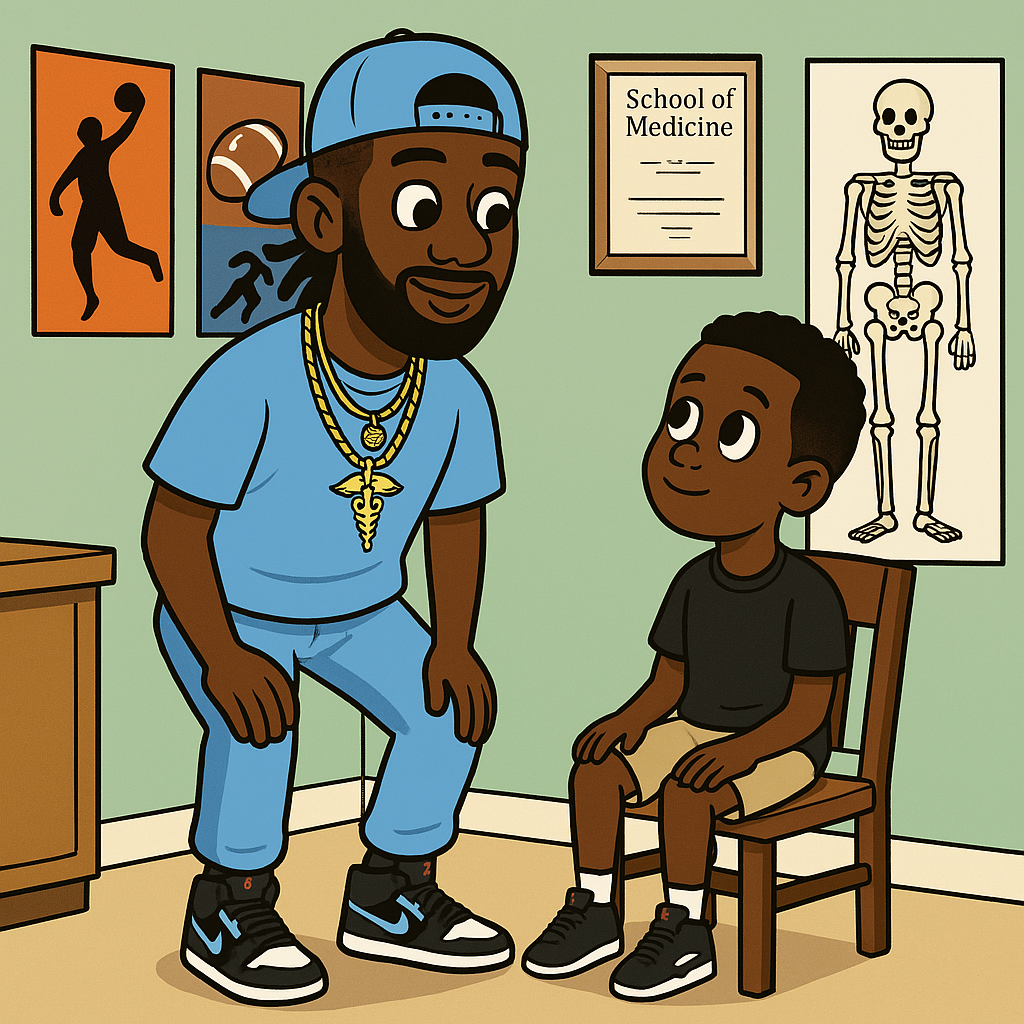 Dr. Charles Chatman Jr. mentoring a young student